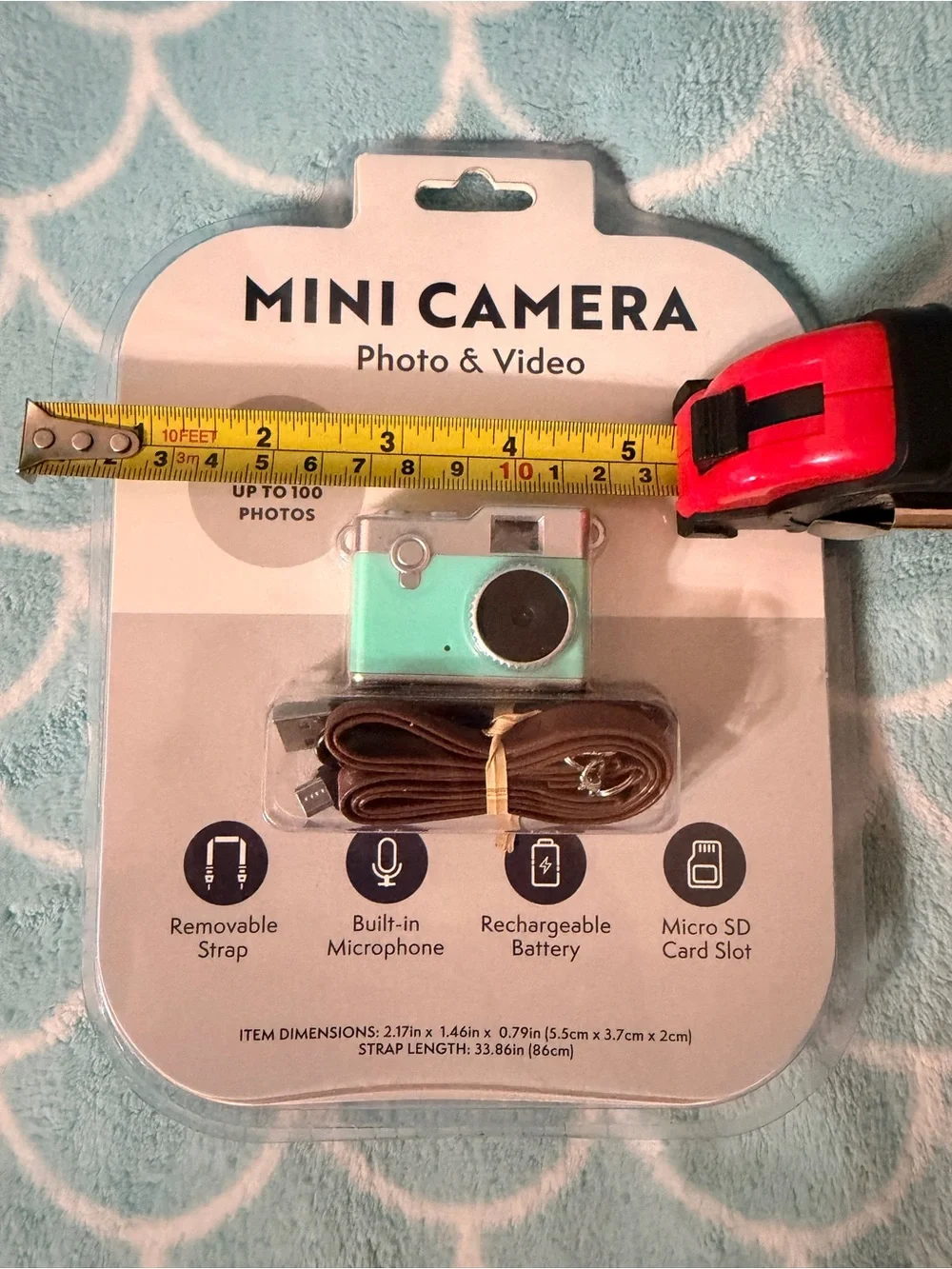 📸 Mini Camera Photo & Video Recorder Mint Green Rechargeable NIP